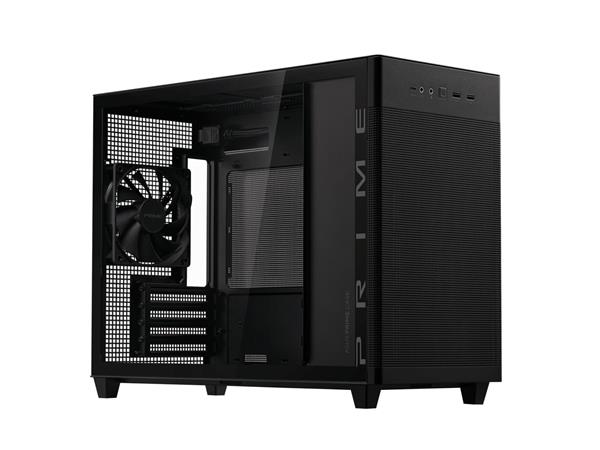 Asus Prime AP201 MicroATX Tempered Glass Small Tower Case - Black(Open Box)