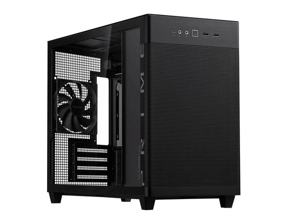 Asus Prime AP201 MicroATX Tempered Glass Small Tower Case - Black