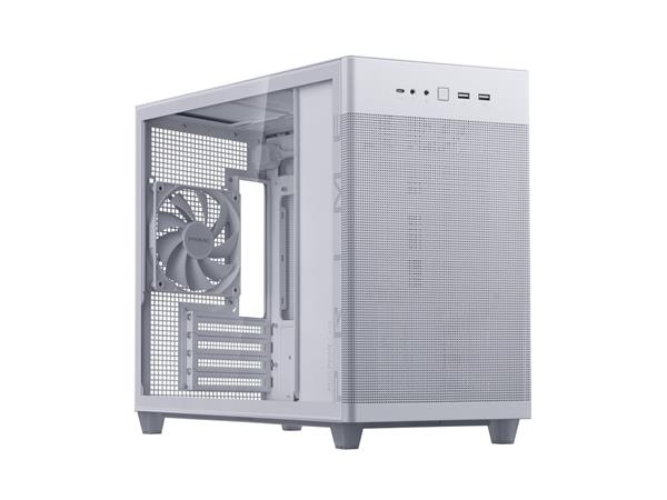 Asus Prime AP201 MicroATX Tempered Glass Small Tower Case - White(Open Box)