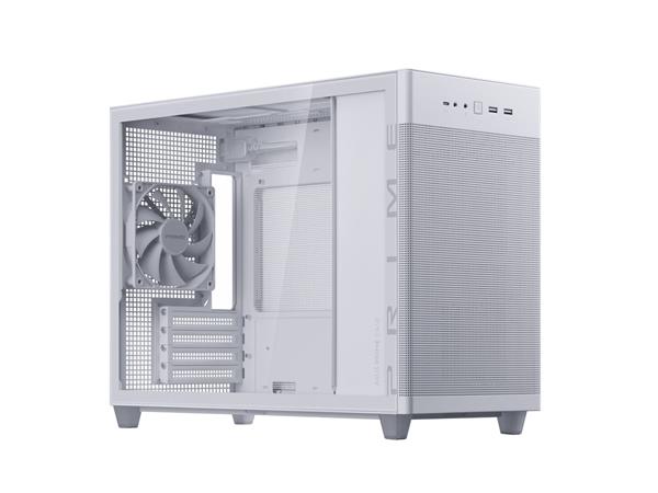 Asus Prime AP201 MicroATX Tempered Glass Small Tower Case - White(Open Box)