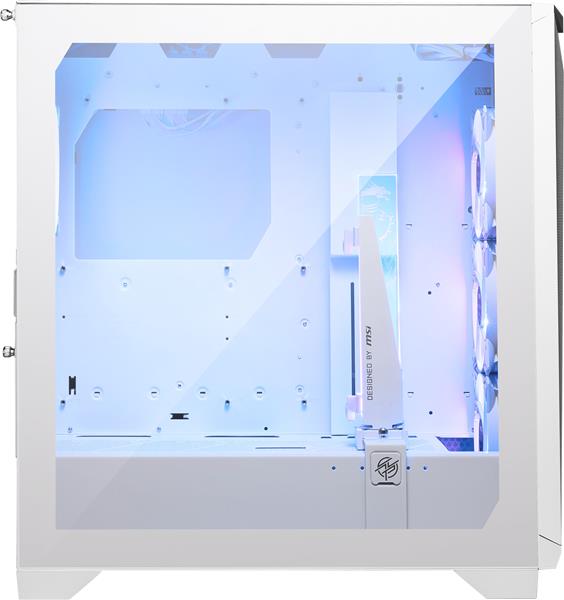 MSI MPG Gungnir 300R Airflow Mid-Tower Case for up to E-ATX Motherboards - White, USB 3.2 Type-C x 1, USB 3.2 Gen1 x 2, Fan Included x 4, ARGB