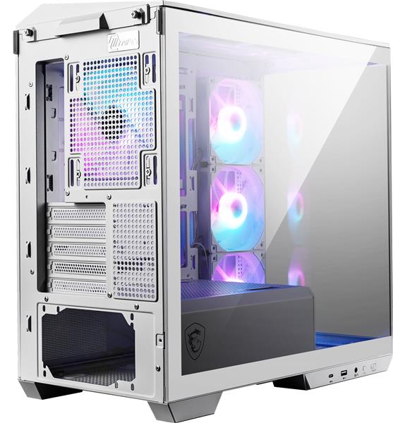 MSI MAG PANO M100R PZ Micro ATX Tower Case, White(Open Box)