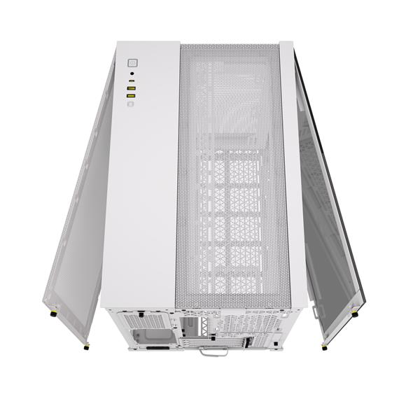 CORSAIR 2500D Airflow Micro ATX Dual Chamber PC Case, White