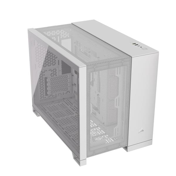 CORSAIR 2500D Airflow Micro ATX Dual Chamber PC Case, White