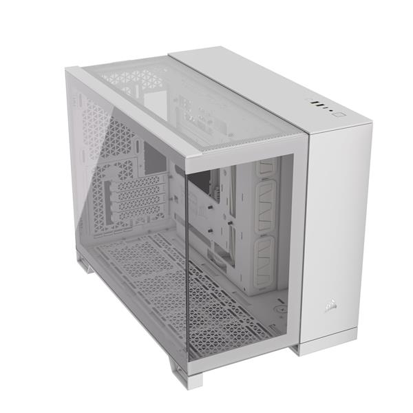 CORSAIR 2500X Micro ATX Dual Chamber PC Case, White(Open Box)