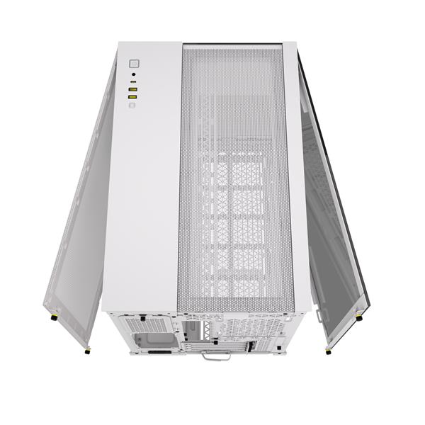 CORSAIR 2500X Micro ATX Dual Chamber PC Case, White(Open Box)