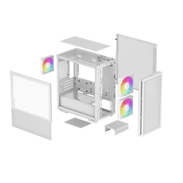 DeepCool CH360 mATX Airflow Case, White