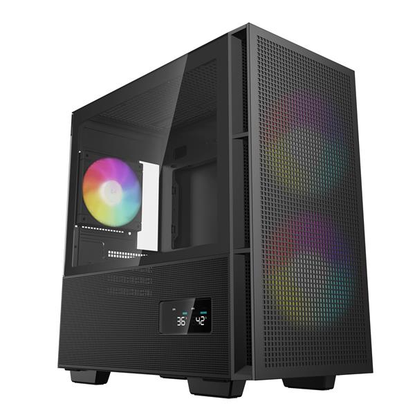 DeepCool CH360 Digital mATX Airflow Case, Black