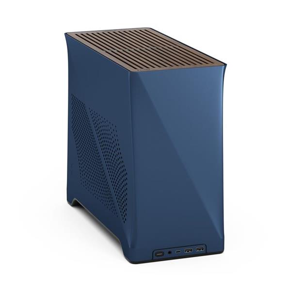 FRACTAL DESIGN Era 2 Silver Anodized Aluminum/Steel Mini-ITX Compact Small Form Factor PC Case, Blue