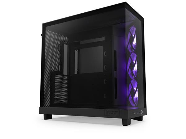 NZXT H6 FLOW RGB Compact Dual-Chamber Mid-Tower Airflow Case, Black