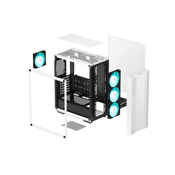 DeepCool CC560 V2 Mid-Tower ATX Case, White