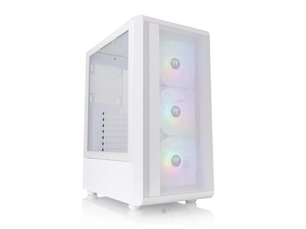 Thermaltake S200 TG ARGB Mid Tower Computer Case, Snow(Open Box)