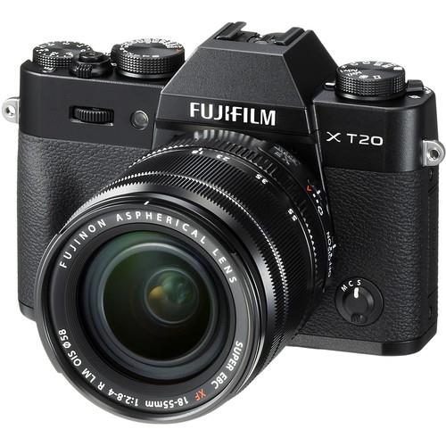 FUJIFILM X-T20 Mirrorless Digital Camera with 18-55mm Lens (Black