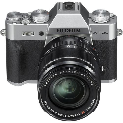 FUJIFILM X-T20 Mirrorless Digital Camera with 18-55mm Lens (Silver