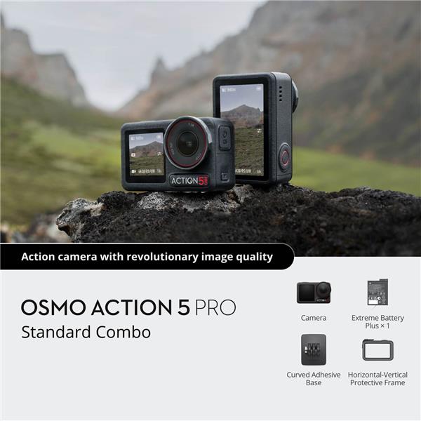 DJI Osmo Action 5 Pro Standard Combo  | 4K/120fps, 155º Ultra-Wide FOV