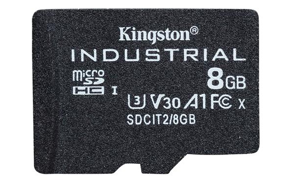 KINGSTON Industrial 8GB microSDHC Industrial C10 A1 pSLC Card Single Pack without Adapter (SDCIT2/8GBSP)