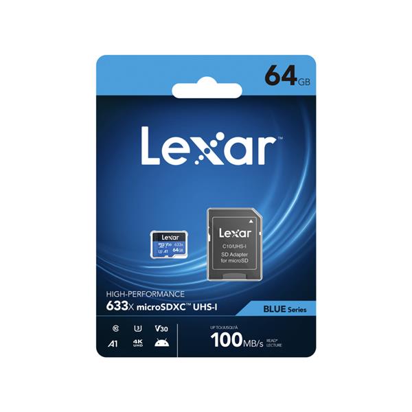 LEXAR 633x 64GB microSDHC A1 C10 U1 V10(Open Box)