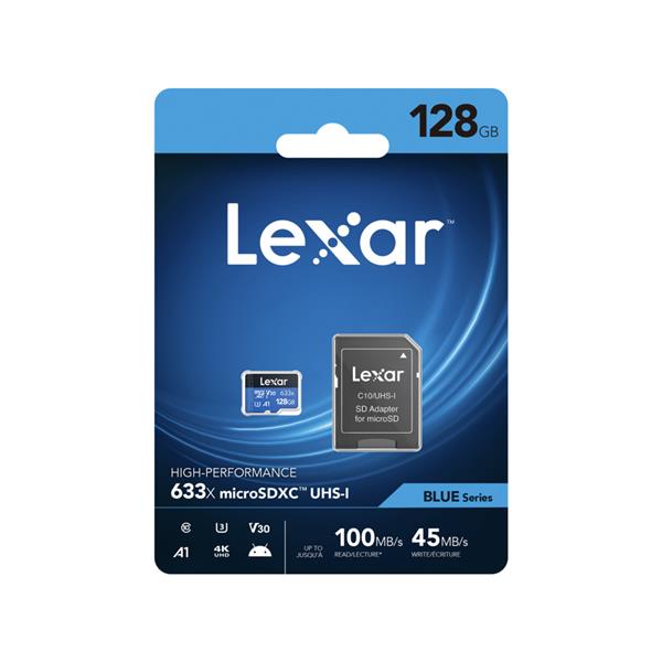 LEXAR 633x 128GB microSDXC A1 C10 U1
UHS-I V30