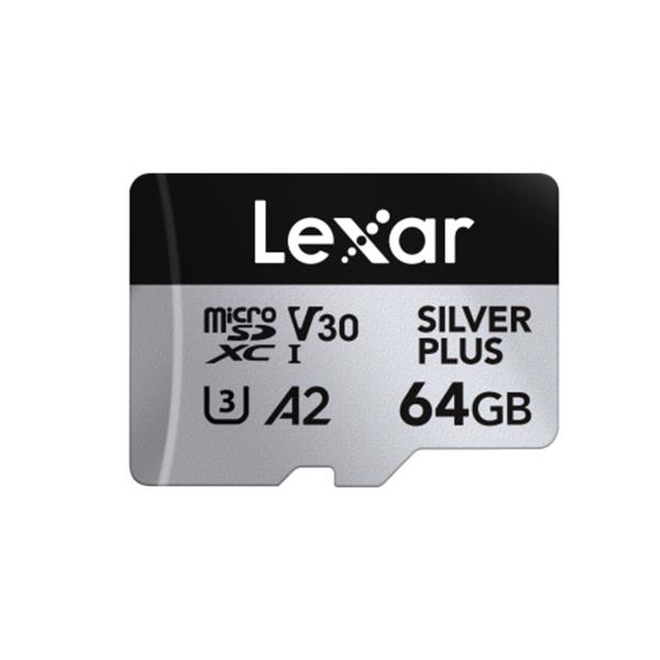 LEXAR SILVER PLUS 64GB microSDXC A2  U3
UHS-I V30