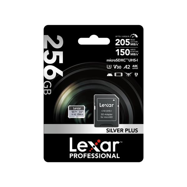 LEXAR SILVER PLUS 256GB microSDXC A2  UHS-I V30