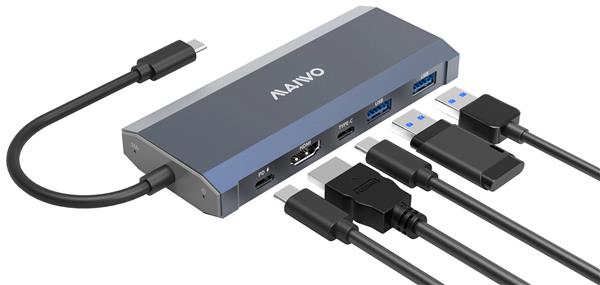 Maiwo 6-in-1 USB 3.2 Docking Station + M.2 NVMe/SSD Enclosure 4K 60Hz(Open Box)