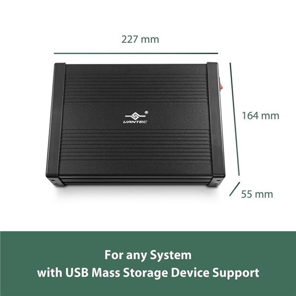 Vantec DX2, USB 3.0 External Enclosure For SATA Blu-Ray/CD/DVD Drive