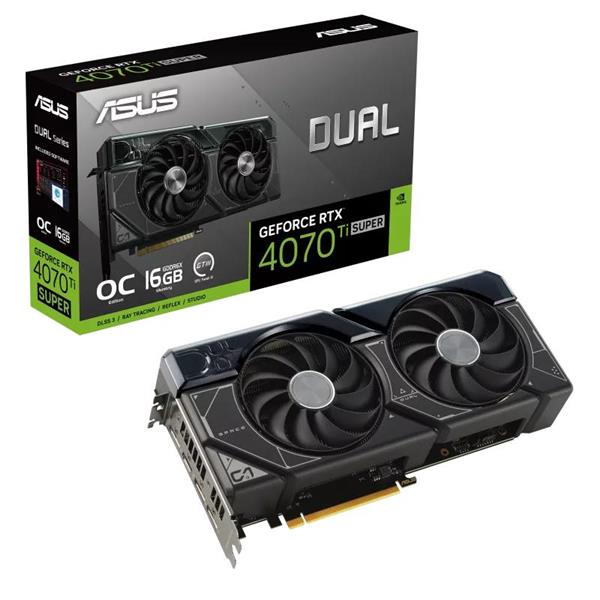 ASUS DUAL GeForce RTX 4070 Ti SUPER OC Edition 16GB GDDR6X