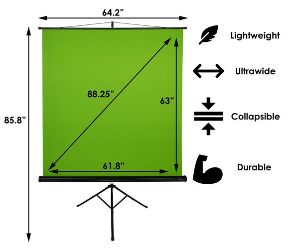 Arozzi Green Screen - Collapsible Chroma Green