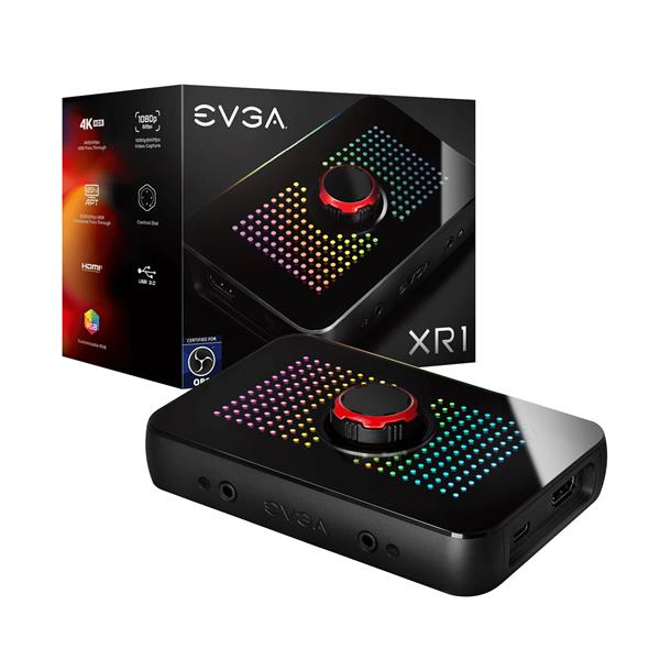 EVGA XR1 Capture Device, Certified for OBS, USB 3.0, 4K Pass Through,
