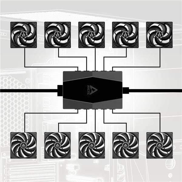 Arctic 10 Port PWM Fan Hub with SATA Power