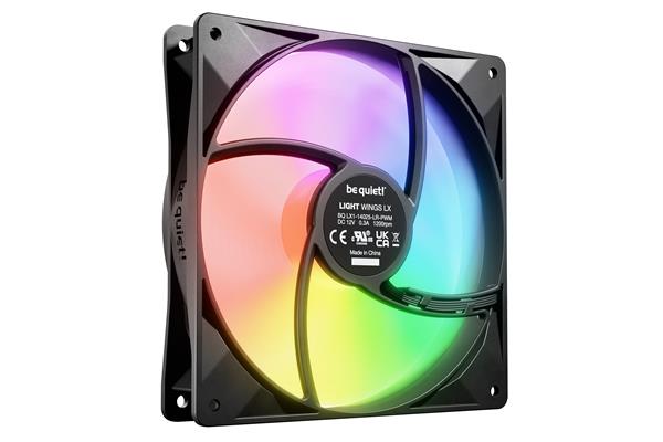 be quiet! Light Wings LX 140mm PWM ARGB Case Fan, Black, 3 Pack