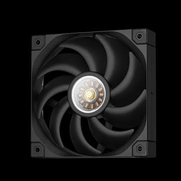 DeepCool FT12, 120mm FDB Fan, 3-Phase 10-pole 12-slot Motor, PWM, Transparent Center Window, Subtle White LED underglow, Black