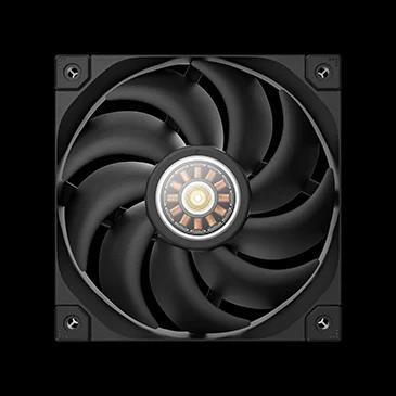 DeepCool FT12, 120mm FDB Fan, 3-Phase 10-pole 12-slot Motor, PWM, Transparent Center Window, Subtle White LED underglow, Black