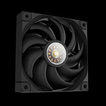 DeepCool FT12, 120mm FDB Fan, 3-Phase 10-pole 12-slot Motor, PWM, Transparent Center Window, Subtle White LED underglow, Black