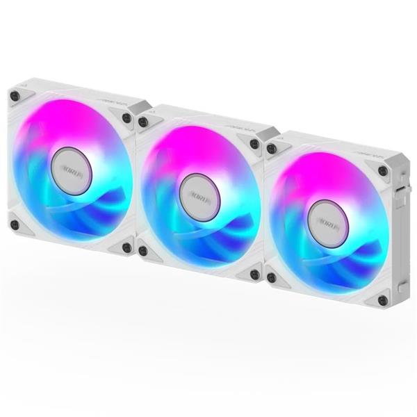 GIGABYTE AORUS EZ CHAIN FAN 120 ICE (3-Pack), 120mm Hydro Dynamic Bearing ARGB Computer Case Fan