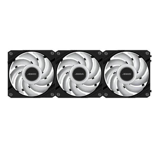 GIGABYTE AORUS EZ CHAIN FAN 120  (3-Pack), 120mm Hydro Dynamic Bearing ARGB Computer Case Fan