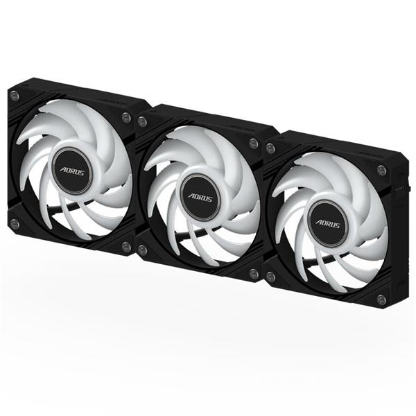 GIGABYTE AORUS EZ CHAIN FAN 120  (3-Pack), 120mm Hydro Dynamic Bearing ARGB Computer Case Fan