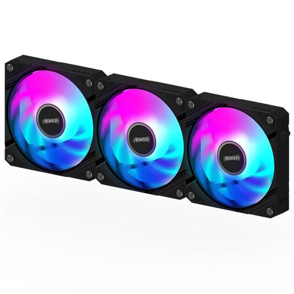 GIGABYTE AORUS EZ CHAIN FAN 120  (3-Pack), 120mm Hydro Dynamic Bearing ARGB Computer Case Fan