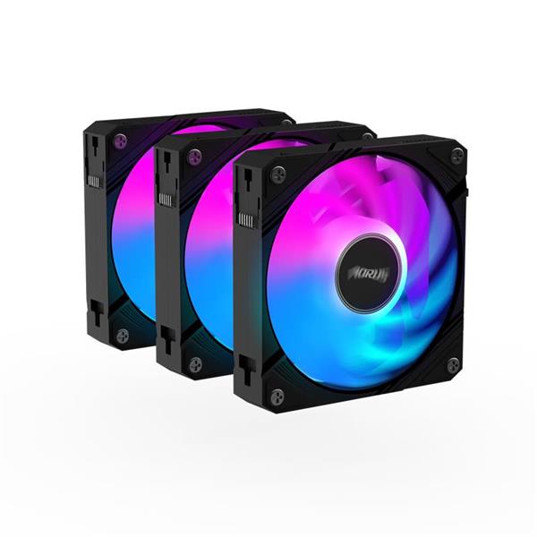 GIGABYTE AORUS EZ CHAIN FAN 120  (3-Pack), 120mm Hydro Dynamic Bearing ARGB Computer Case Fan