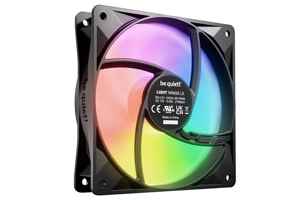 be quiet! Light Wings LX 120mm PWM High-speed ARGB Case Fan, Black, 3 Pack