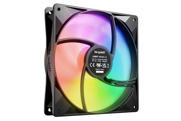 be quiet! Light Wings LX 140mm PWM High-speed ARGB Case Fan, Black