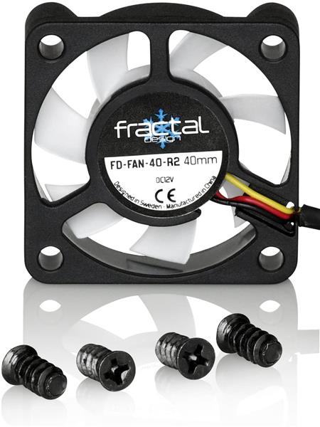 FRACTAL DESIGN Silent Series R2 40MM Cooling Fan (FD-FAN-SSR2-40) -- 40x40x10mm 4.53CFM 18dBA 4000RPM