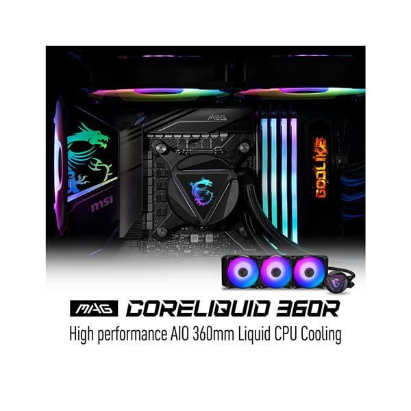 MSI MAG Core Liquid 360R ARGB AIO Liquid CPU Cooler(Open Box)