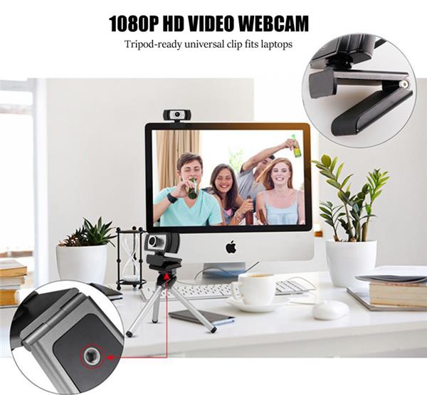 ICAN C33 Webcam 2MP HD 1080P (30fps) with Built-in Omni-directional Microphone(Open Box)