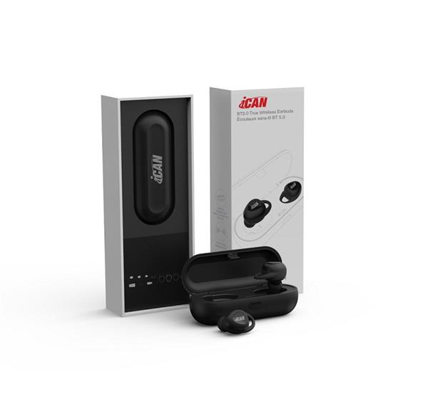 iCAN Bluetooth v5.0 Wireless Stereo Earbuds (T9) with Charging Case