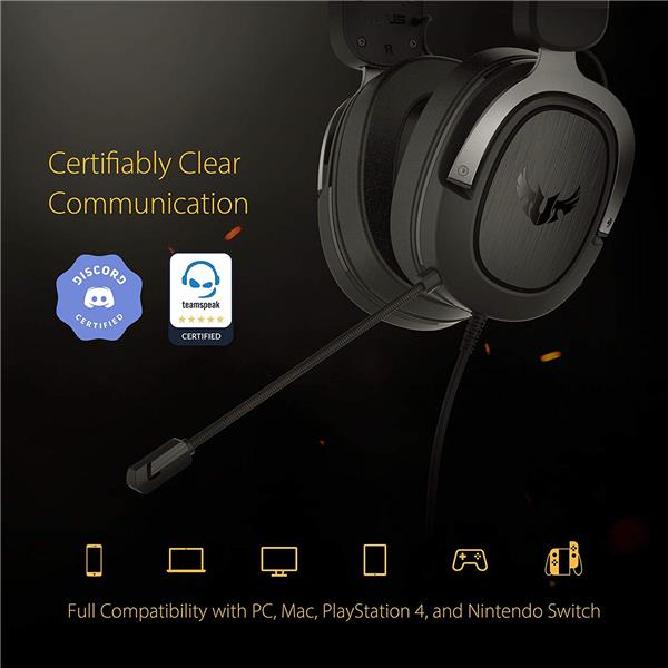 ASUS Gaming headset with Cross-platform Compatibility with 3.5mm