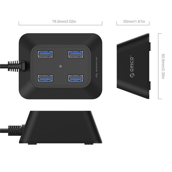 Orico 4-Port USB 3.0 Ultra-Mini Hub with 100cm Cable