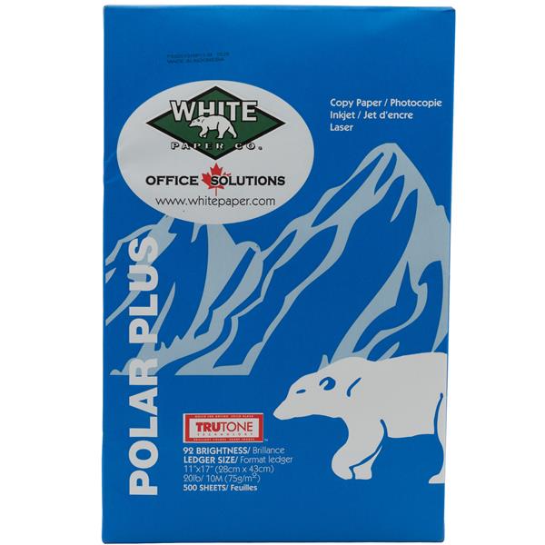 Polar Plus multipurpose paper tabloid/ledge size 20lb 11x17, 500/ream