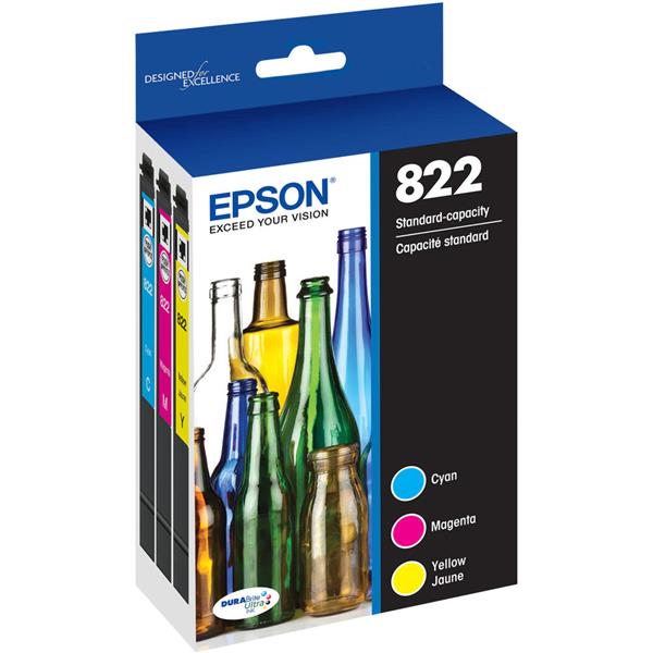 EPSON T822 Standard Capacity Color Combo (CMY)