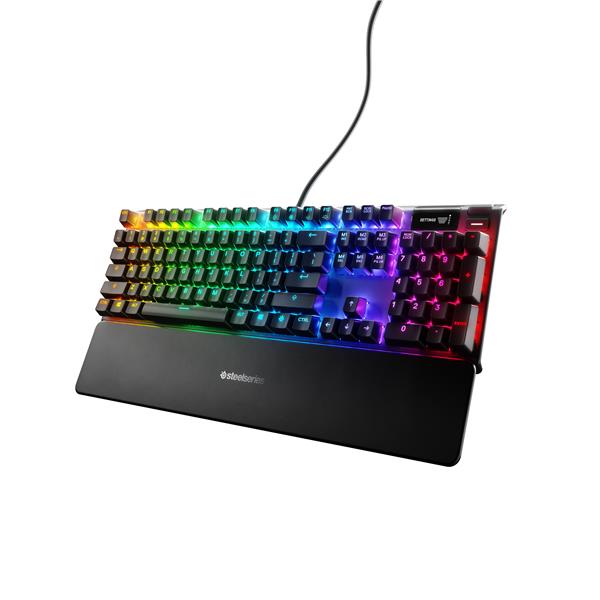 STEELSERIES APEX 7 Mechanical Gaming Keyboard – OLED Smart Display – USB Passthrough & Media Controls – Tactile & Clicky – RGB LED Backlit(Open Box)